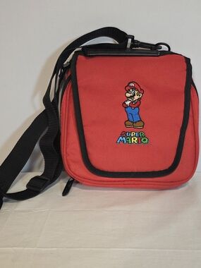 Super Mario DS Carrying Case RED Travel Game Bag w/ Detachable Strap